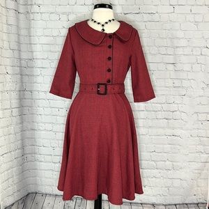 ✨Retro Asymmetrical Red Plaid Dress ❤️🖤🌹